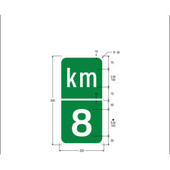 Kilometre Marker sign (ID-10)