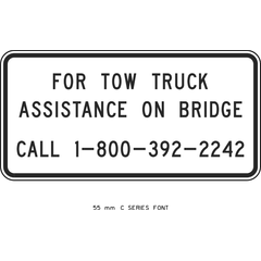 Tow Truck Assistance On Bridge sign (ID-303)