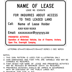 Leased Grazing/Farming Land sign (ID-413)