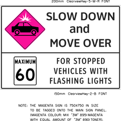 Slow Down And Move Over sign (ID-504)