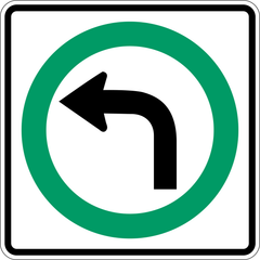 Left Turn sign (RB-14-L)