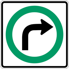 Right Turn sign (RB-14-R)
