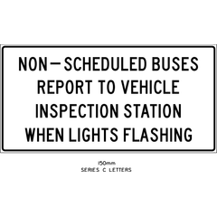 Non-Scheduled Buses Report sign (RB-204)