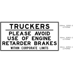 Avoid Use Of Engine Retarder Brakes sign (RB-209)