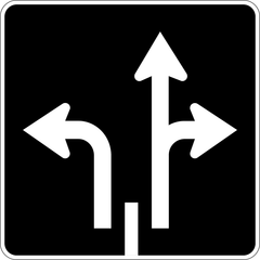 Lane Control (2 Lane) sign (RB-210-L)
