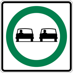 Passing Permitted sign (RB-32)