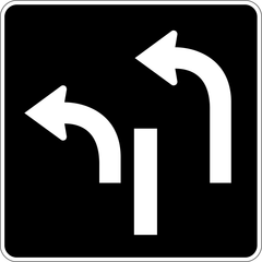 Double Left Turn sign (RB-46-L)