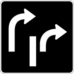 Double Right Turn sign (RB-46-R)