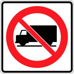 Truck Prohibited sign (RB-62)
