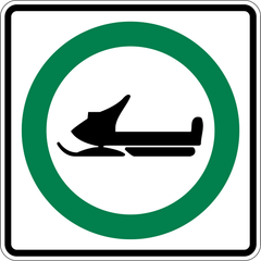 Snowmobile Route sign (RB-64)