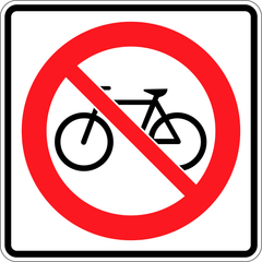 Cycling Prohibited sign (RB-67)