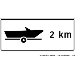 Watercraft Inspection Station 2 Km sign (RB-79A)