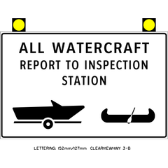 All Watercraft Report To Inspection Station sign (RB-81)