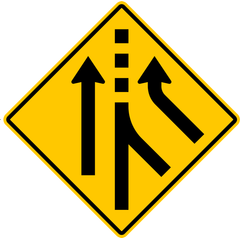 Added Lane (Right) sign (WA-112-R)
