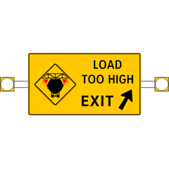 Load Too High Exit (2 Lights) sign (WA-113)