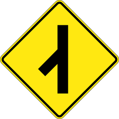 Concealed Road (Left) sign (WA-12-L)