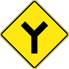 "Y" Intersection sign (WA-15)