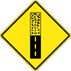 Pavement Ends sign (WA-25)