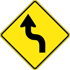Left Reverse Turn sign (WA-4-L)