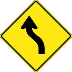Left Reverse Curve sign (WA-5-L)
