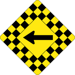 Left Checkerboard sign (WA-8-L)