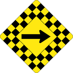 Right Checkerboard sign (WA-8-R)