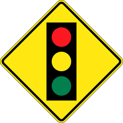Signals Ahead sign (WB-4)