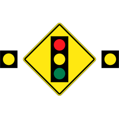 Prepare To Stop (2 Lights) sign (WB-5)