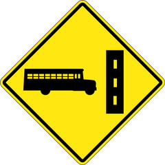School Bus Entrance From Left sign (WC-12-L)