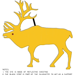 Caribou Crossing (Silhouette) sign (WC-13A)