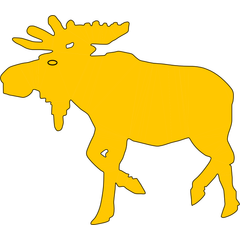 Moose Crossing (Silhouette) sign (WC-14A)