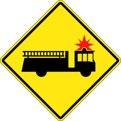 Fire Truck Entrance On Left sign (WC-17-L)