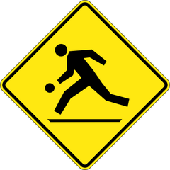Playground Ahead sign (WC-3)