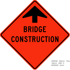 Bridge Construction Ahead sign (WD-101B)
