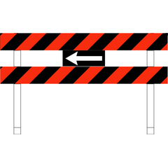 Barricade (Left) sign (WD-116-1L)