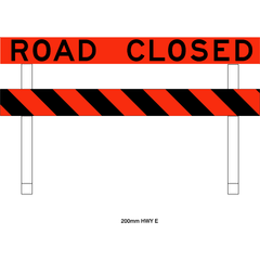 Road Closed Barricade sign (WD-116-2)