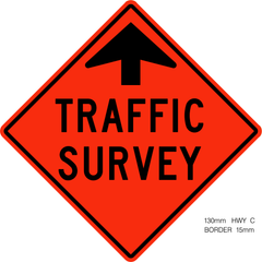Traffic Survey Ahead sign (WD-179)