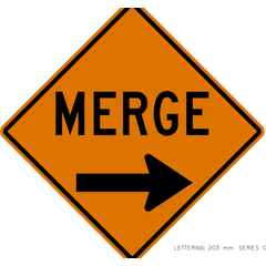 Merge Right sign (WD-199-R)