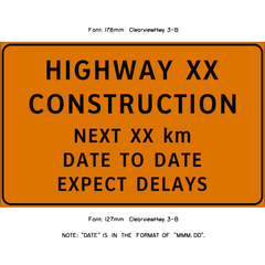 Construction Advisory sign (WD-201)